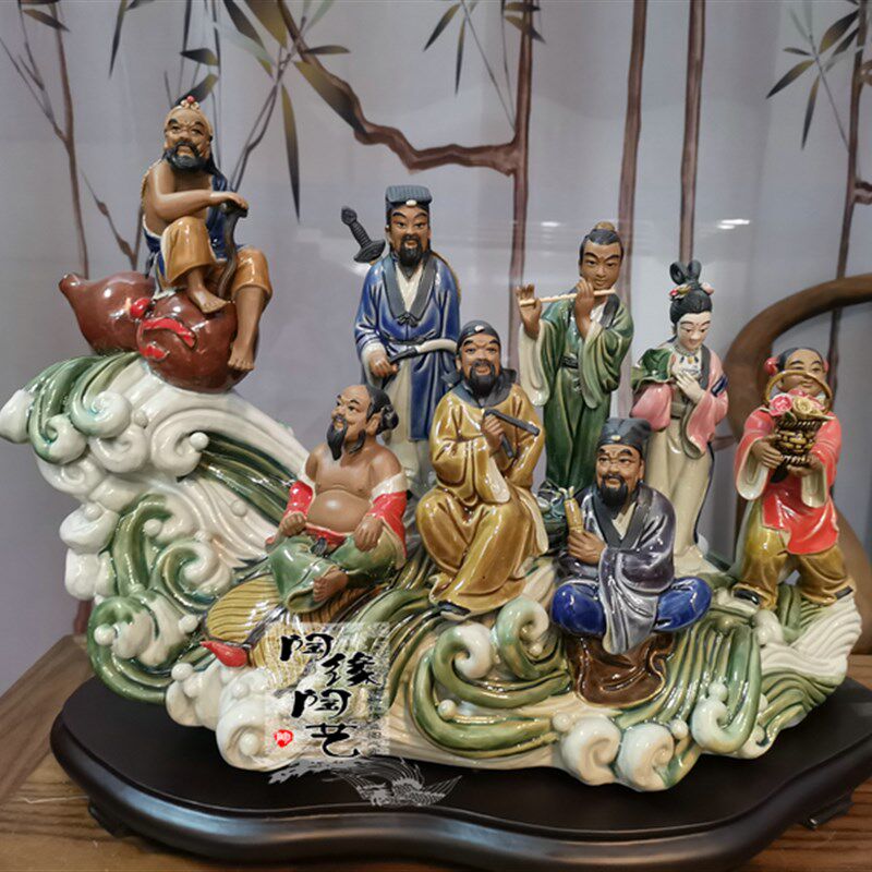 陶瓷工艺品 石湾公仔 八仙 神话人物