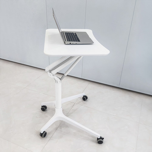 商用升降办公桌简约办公室演讲台多功能调节会议桌可移动培训桌