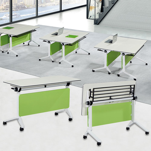 办公折叠培训桌组合拼接会议桌长条桌阅览室桌课桌辅导班课桌滑轮