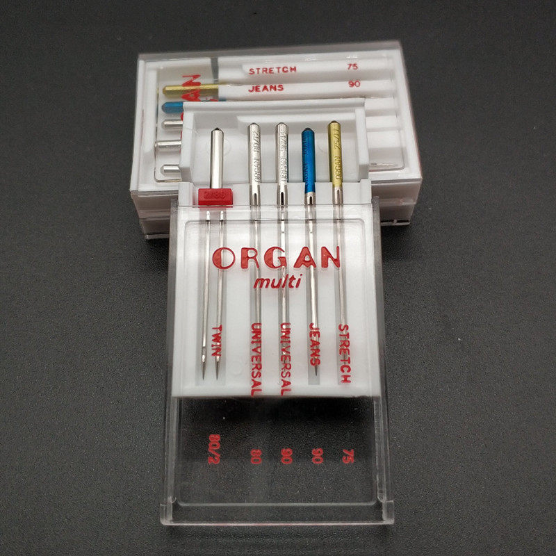 风琴家用缝纫机机针 双针 牛仔布弹力布缝纫机针 混装机针