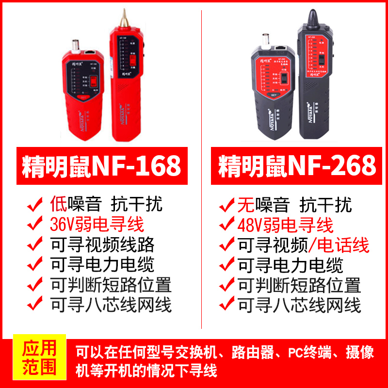 寻线仪精明鼠NF-28网络寻线器多功能网线查线器测线巡线仪精灵鼠