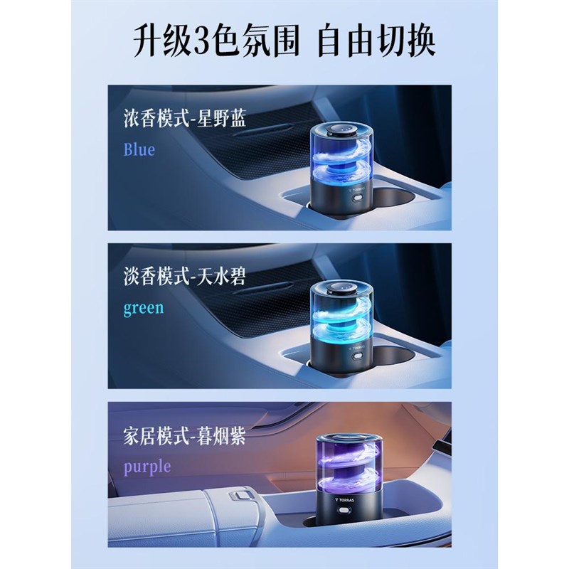 图拉斯车载香薰补充液替换芯汽车香氛车内用香水高级智能摆件固体