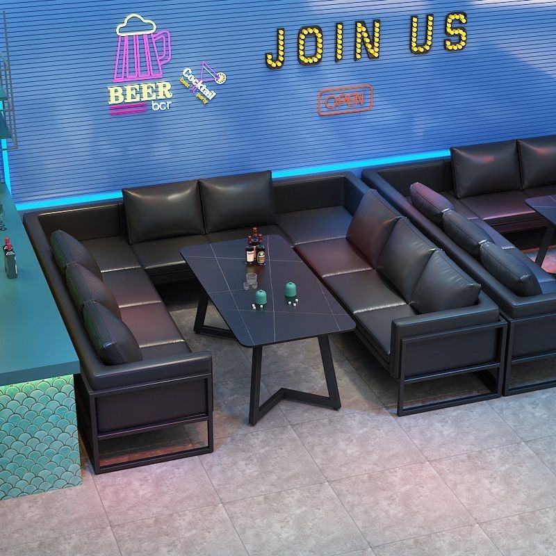 工业风酒吧卡座沙发咖啡店西餐厅音乐餐吧清吧休闲休息区桌椅