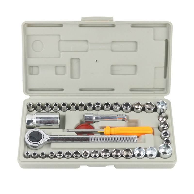 件筒家用10mm中飞快速棘轮扳手组汽修筒五金工具装