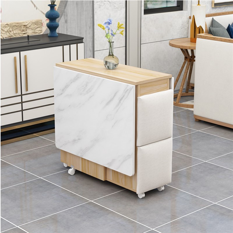 折叠桌子餐桌家用小户型多功能小型移动简易长方形饭桌子吃饭家用