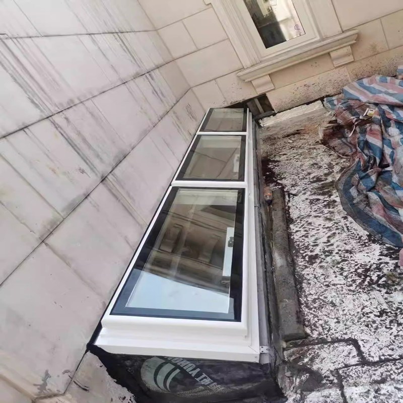 地下室一体采光天井窗铝合金门窗屋顶楼梯口夹胶玻璃平开天窗定制