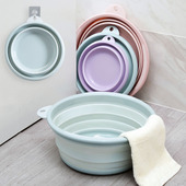 可折叠盆可携式 旅行压缩洗脸盆学生宿舍用大号家用盆子小号塑料盆