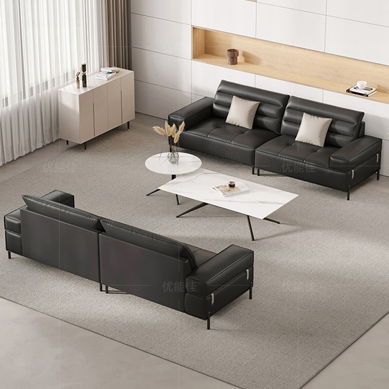 简约现代单人办公沙发会客休息恰谈接待室商务三人沙发办公室茶几