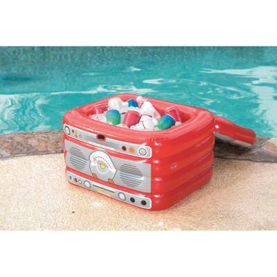 bestway43184 31L水上绝缘冷却器浮圈浮排坐骑充气唱机冰桶