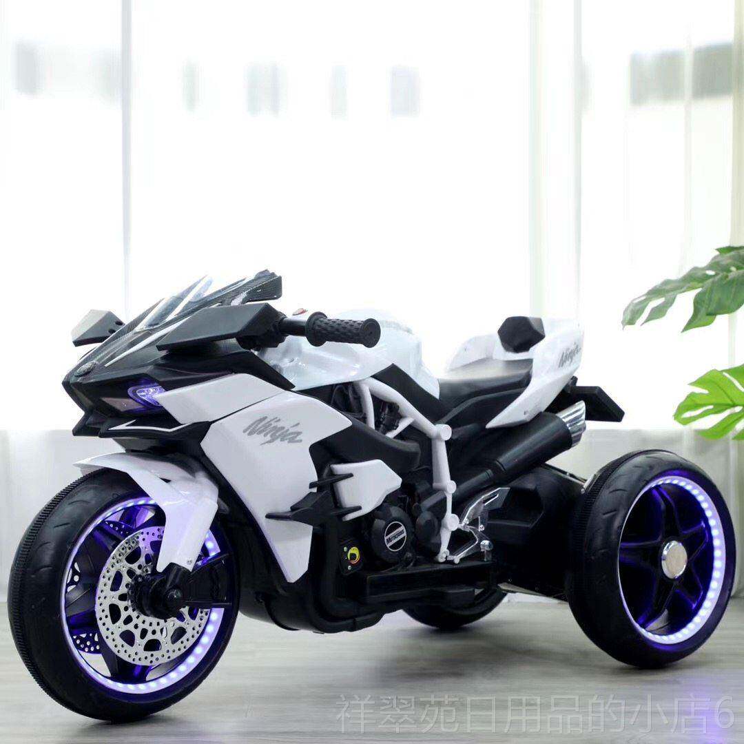 高档新款儿充童电动三轮车摩托电瓶可电小孩宝可坐宝人双驱大号玩