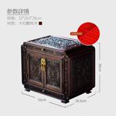 高档大红枝实嫁西番莲卷草纹首饰收纳盒高档红木中式 陪饰品百宝酸
