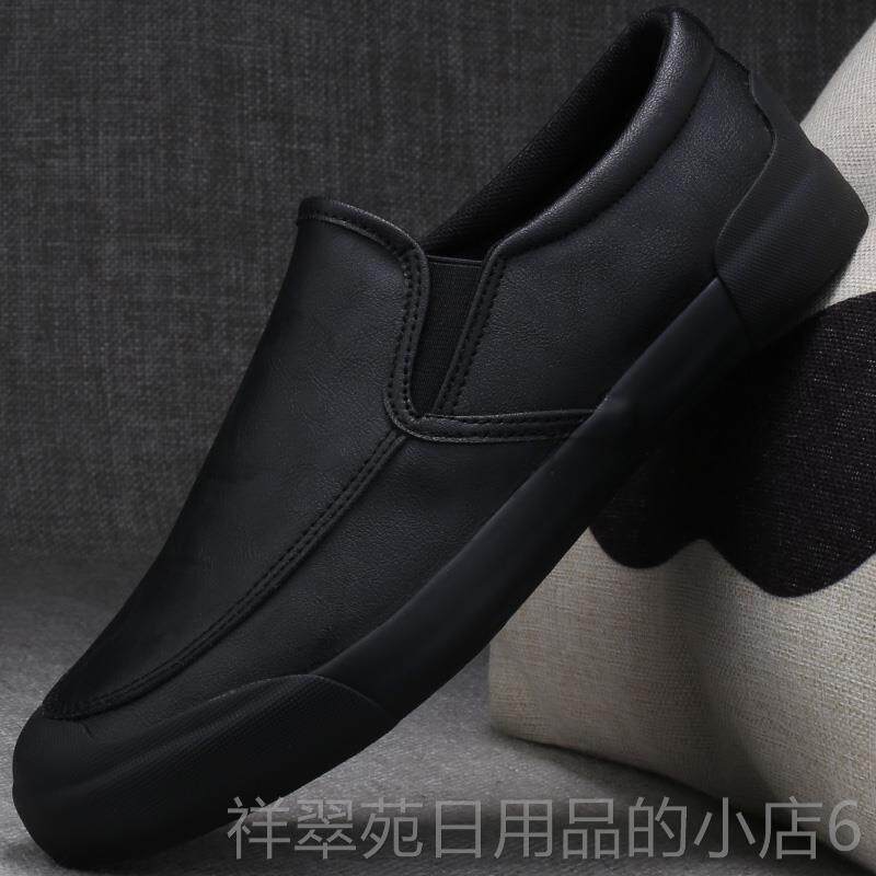 高档二棉冬鞋季鞋保暖2男025春季新款一脚蹬懒休闲商务正装男士皮