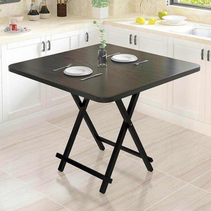 可折叠桌家用餐桌简易便携式饭桌出租房正方形小户型吃饭简约桌子