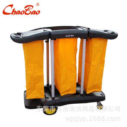 超宝D-011-2D多用途带盖清洁手推车多功能清洁服务车布草车