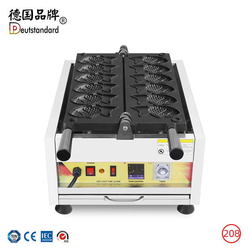 鲷鱼烧机夹馅红豆饼鱼型烧华夫饼芋泥紫薯鲷鱼烘烤华夫炉鲷鱼烧