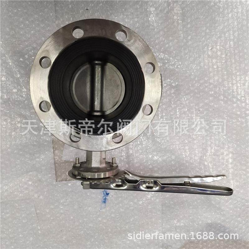 全不锈钢法兰蝶阀 双法兰无销手柄传动软密封蝶阀 天津WD41X-10P,五金/工具,蝶阀,淘宝优惠券,粉丝福利购,淘宝优惠卷