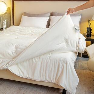 超柔软被子冬被加厚保暖大豆纤维双胎子母被二合一拉链款原棉被芯