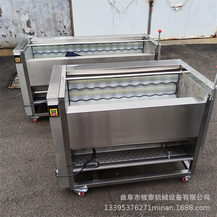 土豆毛刷清洗机橘子喷淋毛辊清洗线商用萝卜U型不锈钢去泥机