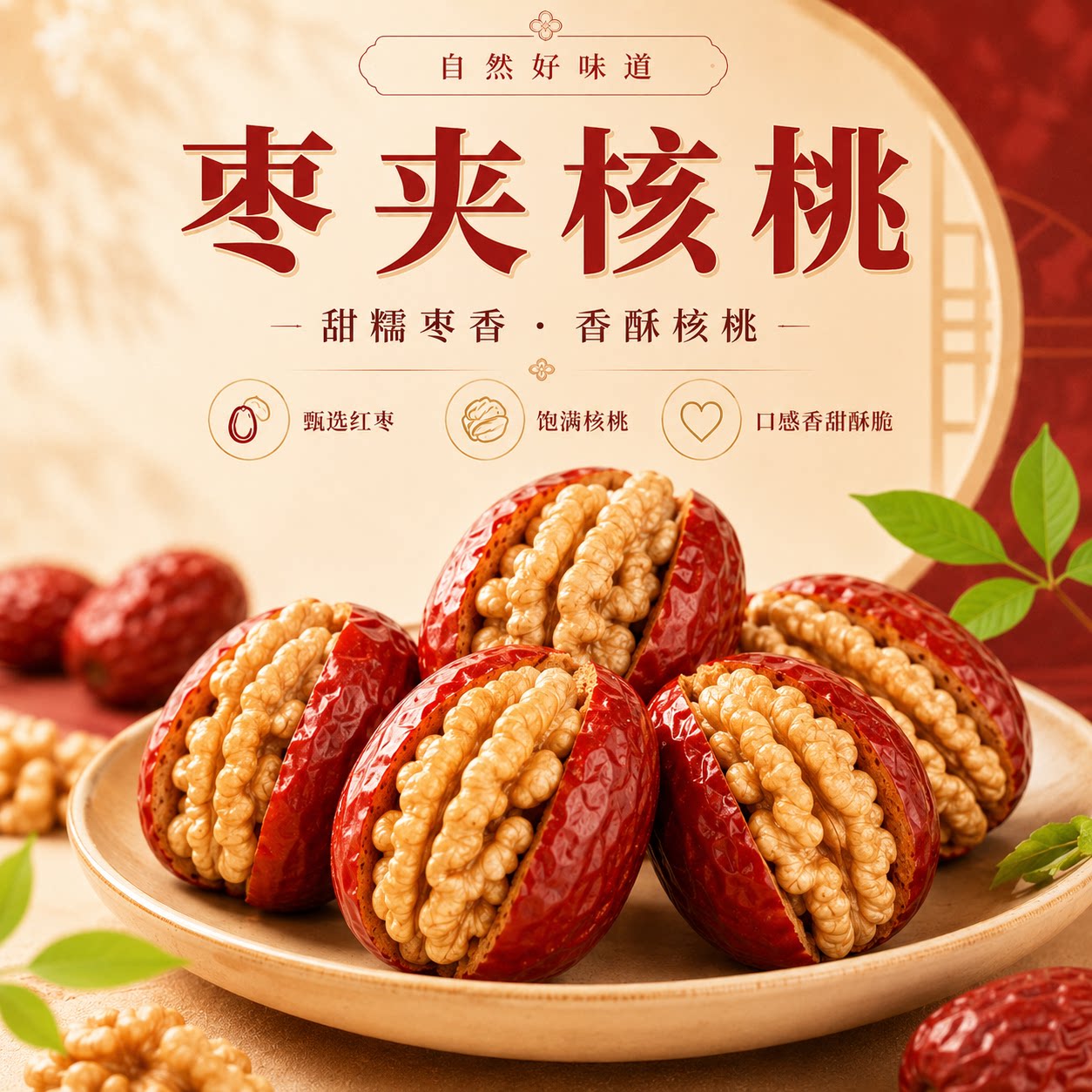 新疆直发枣夹核桃独立真空包装坚果干果追剧办公室休闲零食正宗