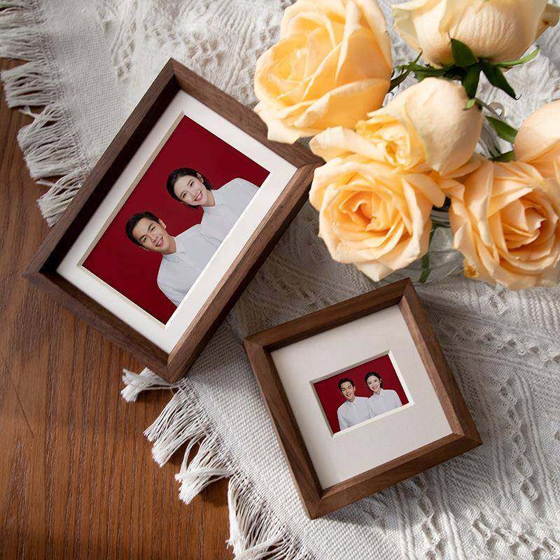 结婚登记照6寸相框摆台现代简约来图做任意尺寸洗照片做成相框