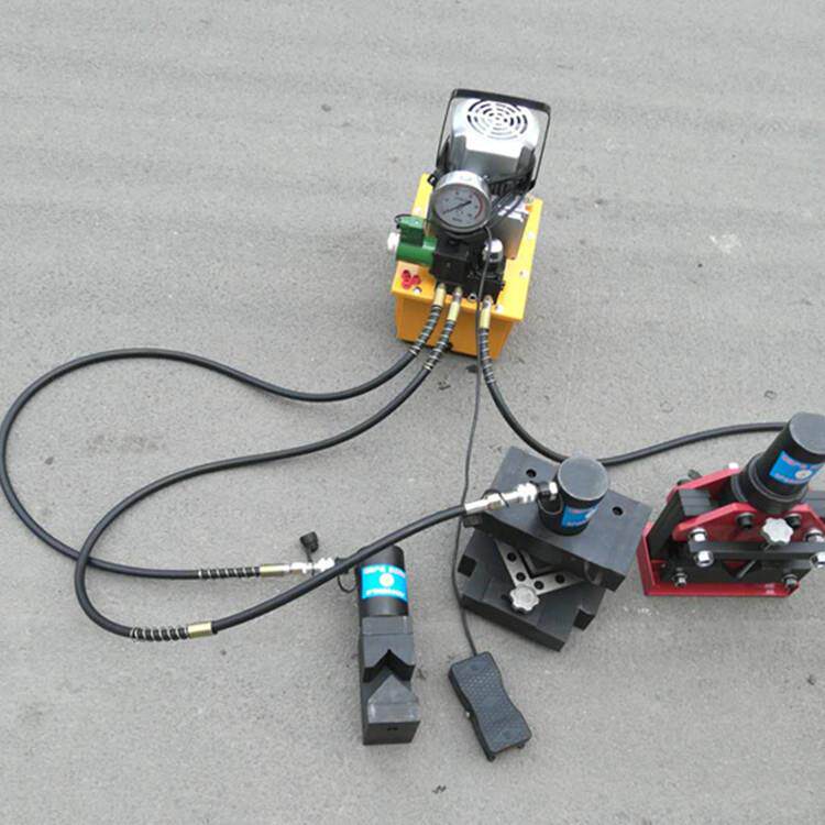 多功能三合一角钢加工机 3-6号电动角铁冲孔切断折弯切角机