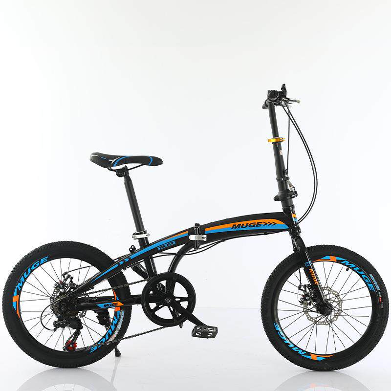 20寸折叠变速碟刹自行车折叠车 双碟刹7速定位变速车男女式山地车