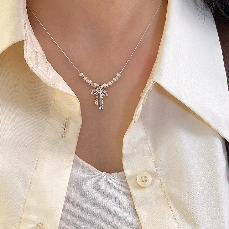 蝴蝶结镂空蕾丝花边芭蕾风厚银