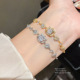 18k真金电镀锆石KT猫手链轻奢高级感手环复古时尚 气质百搭手饰女