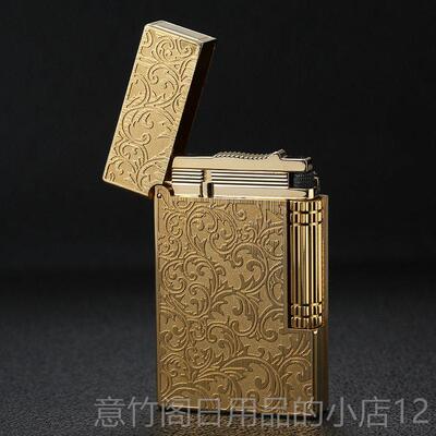 正品国都柏特Sdu.意btnt高档充气朗声打火机法纯黄铜个性超薄创包