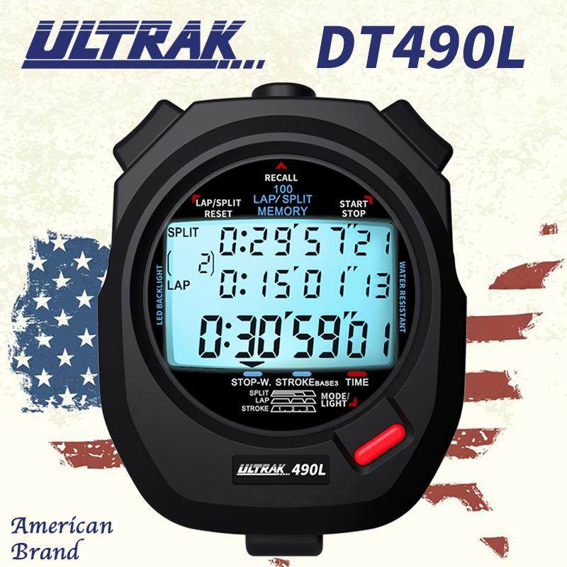 电子秒表DT490L定尔志ULTRAK奥赛克100道3排显示计时器田径夜光