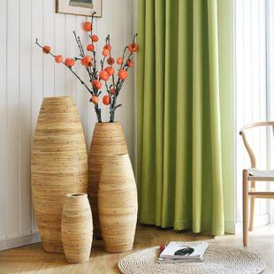 本色印尼藤编花瓶藤制花瓶藤花瓶藤落地花瓶橱窗装饰客厅摆设花瓶