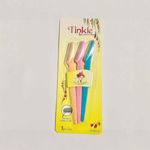 Tinkle三色修眉刀套装不锈钢安全盖修眉刀修眉爆款