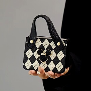 适用折叠屏华为Purax手机小米MixFlip2荣耀MagicVFlip2皮纹外壳手提腕带三星ZFlip7 5包包女W25flip防摔