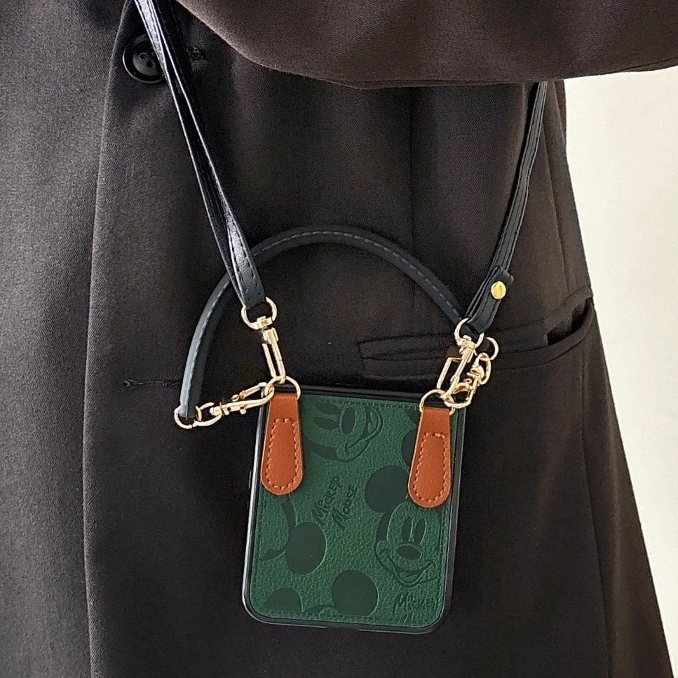 适用小米mixflip2手机壳折叠屏米奇手提斜挎保护套荣耀magicvflip小折叠款三星Galaxy Z Flip7 FE女款全包