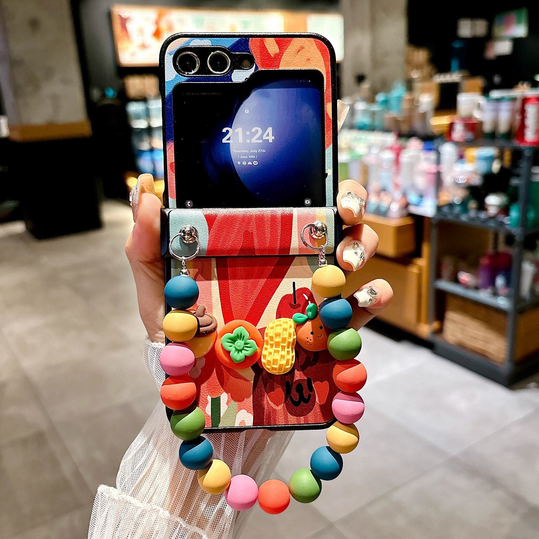 谭松韵同款适用三星GalaxyZFlip6手机壳zflip5/4/3折叠屏好事新款zflip7 fe好柿发生皮质保护套手提全包防摔