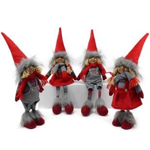 新品站姿缺牙老人圣诞摆件树脂脸侏儒公仔可爱缺牙老巫婆装饰品