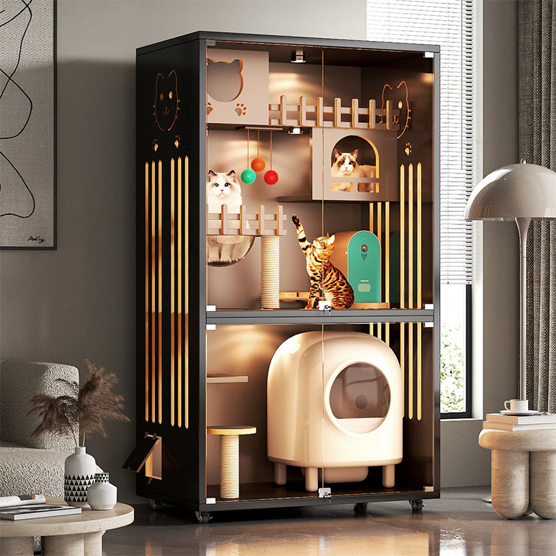 猫别墅家用室内猫窝电动猫砂盆猫柜猫房子猫屋猫舍豪华实木猫笼子,宠物/宠物食品及用品,猫笼子/猫别墅,淘宝优惠券,粉丝福利购,淘宝优惠卷