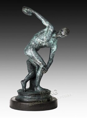 铜雕掷铁饼者EP11F11FS客厅玄关家居室内工艺品酒店摆件欧式人物