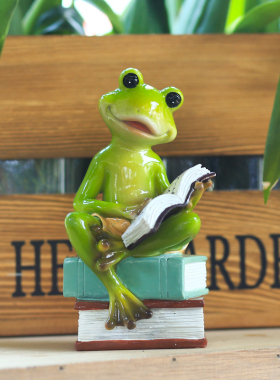 青蛙摆件创意微景观庭院家居桌面装饰可爱动物摆设造景花园艺杂货