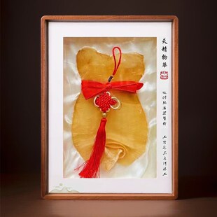 实木鱼胶展示盒高档黄花胶礼盒空盒展示柜花胶收藏包装盒通用空盒