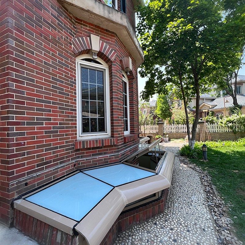 蓝眼睛别墅联排地下室采光井天窗电动平移铝合金玻璃阳光房定制,全屋定制,铝合金窗,淘宝优惠券,粉丝福利购,淘宝优惠卷