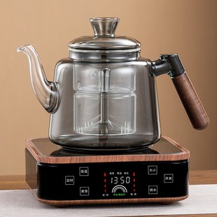 2024新款防爆高硼硅玻璃侧把蒸煮茶壶电陶炉泡煮茶器家用套装烧水