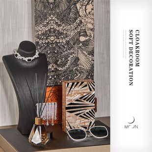 MOON慕空间样板房衣帽间女士梳妆台摆件家居全屋定制展厅摆设道具