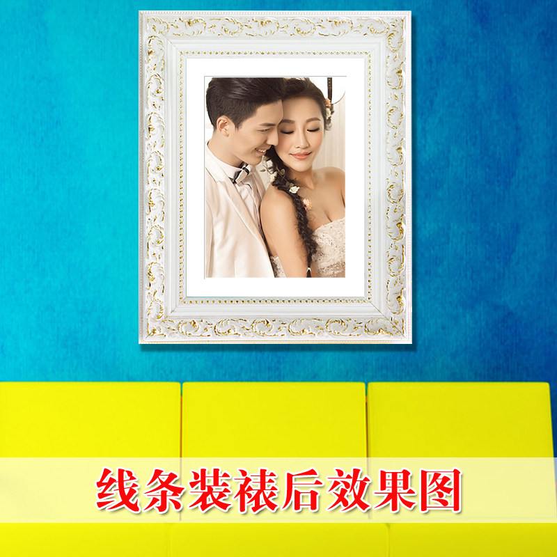 王斌相框线条定做 7-9CM金色 喷涂裱框条 实木相框线条3005