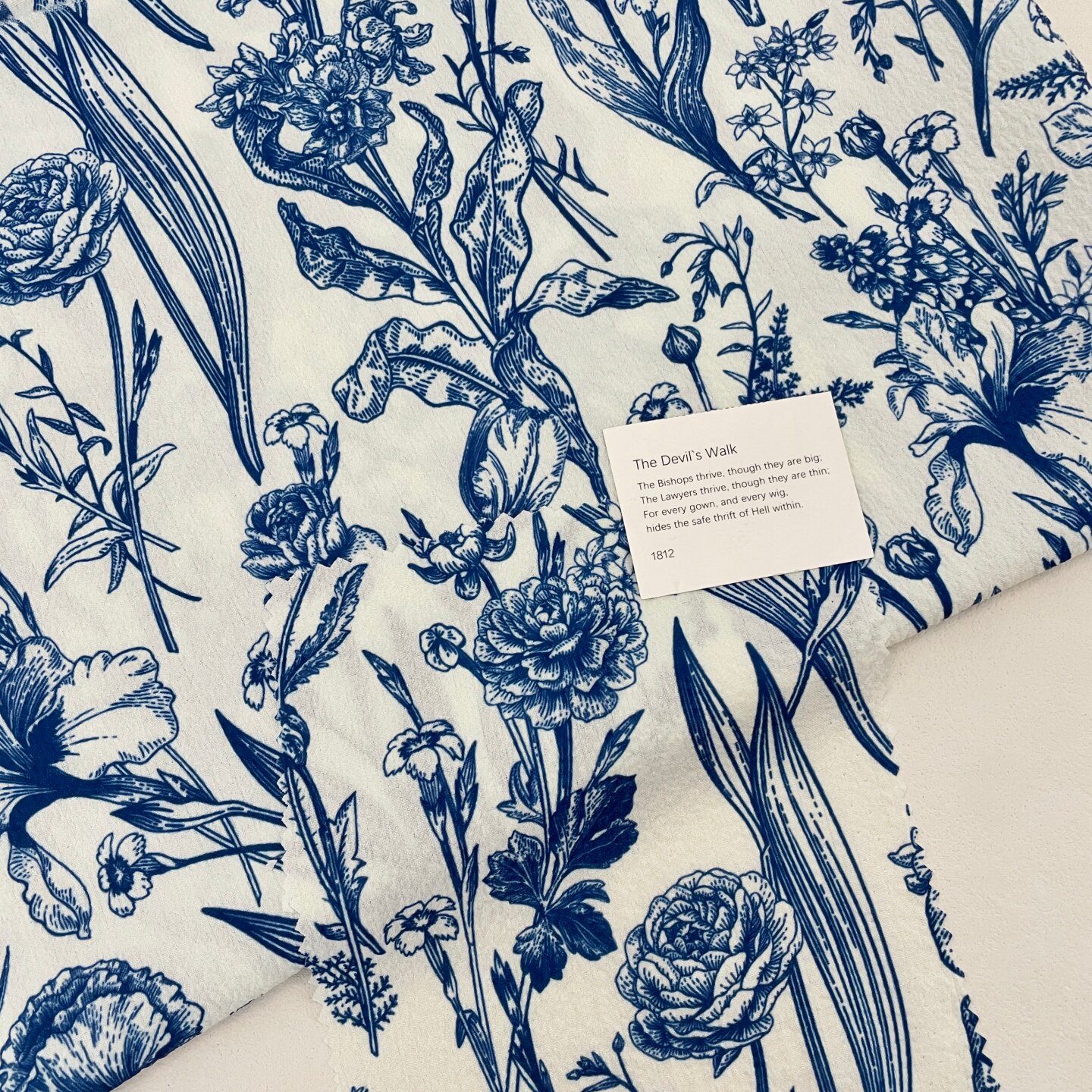 文艺小清新ins青花印花布料 床单窗帘手工diy服装连衣裙桌布抱枕