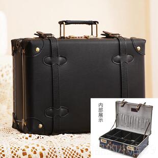 覆古手提箱121收纳妆箱6寸寸短途行李箱密码箱英伦风老化式皮