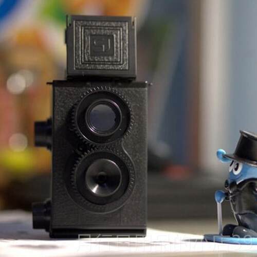 正品一经个创意 怀旧摄爱影好者礼物胶卷典效 DIY组装复古双反果