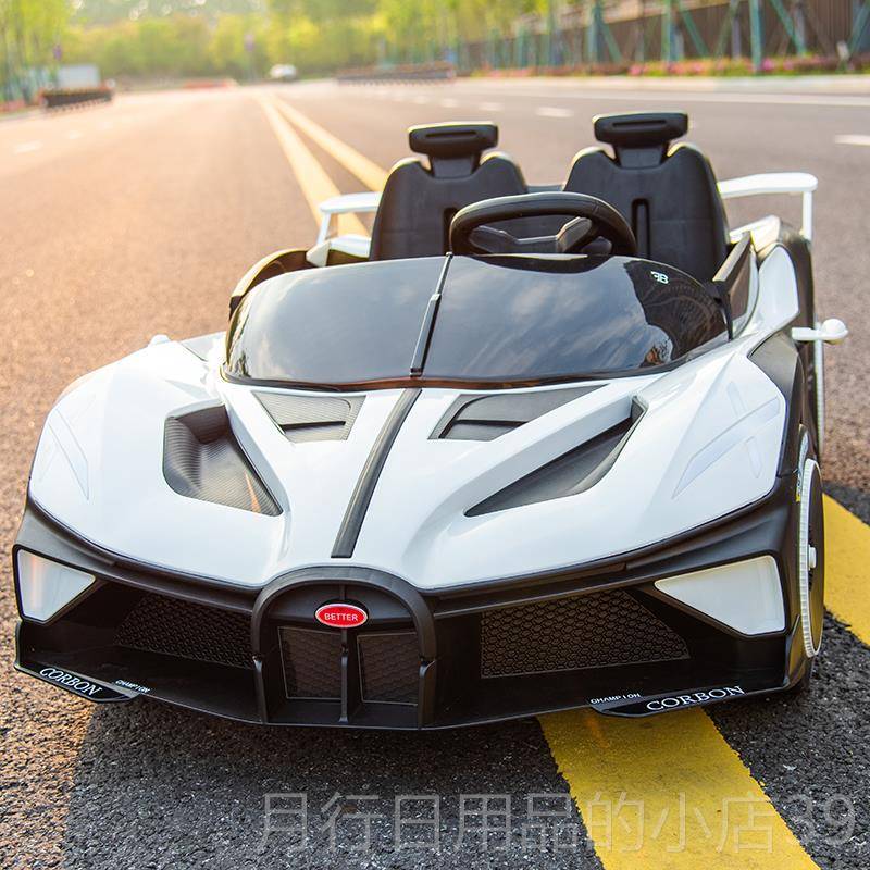 正品大双座超儿电动车四轮玩童具汽跑车可坐人宝宝遥控网红男孩车