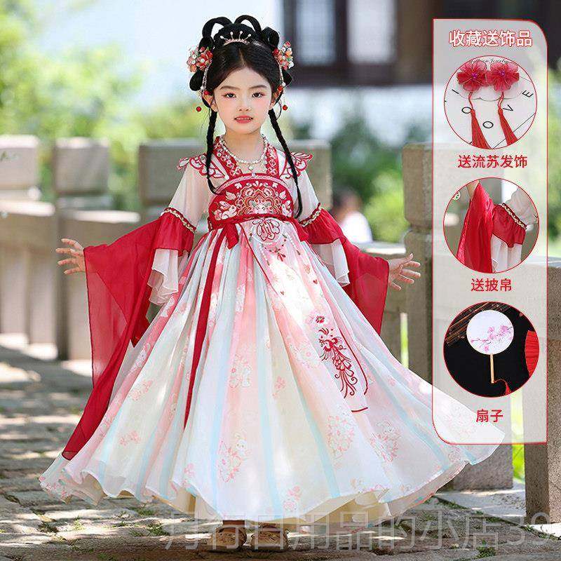 正品汉服童2025新款夏儿童古风新国女风公主出裙超演服古装仙唐装,童装/婴儿装/亲子装,连衣裙,淘宝优惠券,粉丝福利购,淘宝优惠卷