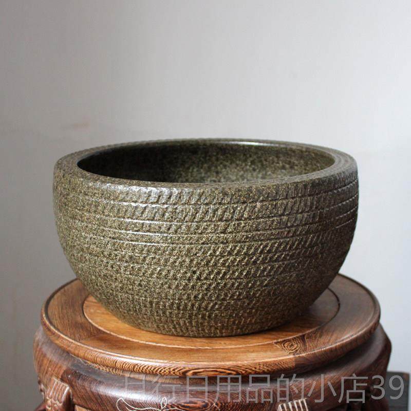 正品陶瓷水鱼缸聚宝盆粗陶雕刻色缸金鱼单锦鲤碗莲龟花睡莲风盆,宠物/宠物食品及用品,桌面缸,淘宝优惠券,粉丝福利购,淘宝优惠卷